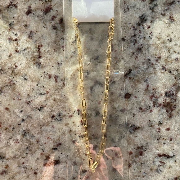 18k Gold  Plated Link Chain Necklace - Picture 4 of 4